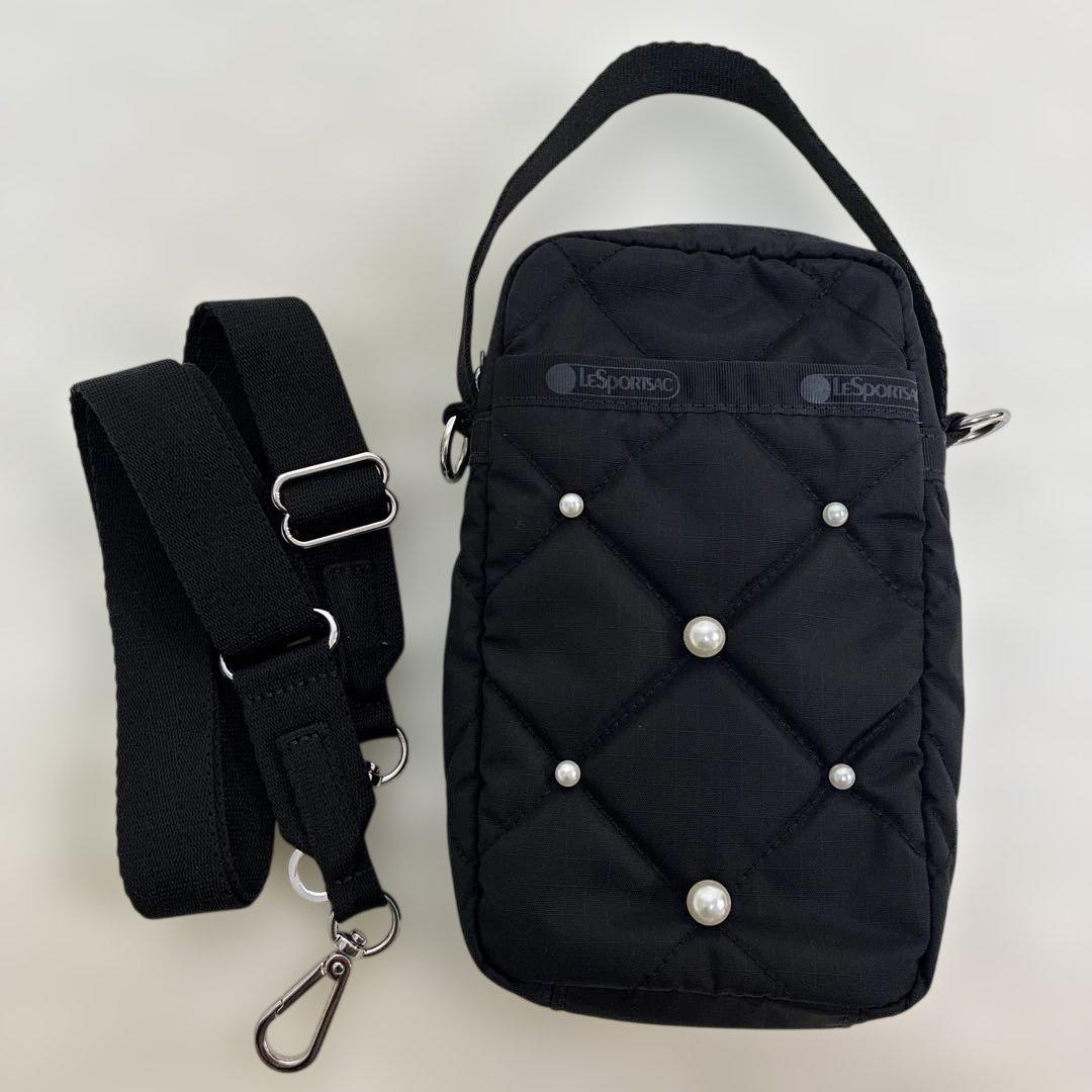 レサポートサック　MINI PHONE W PEARLS ミッドナイトパール