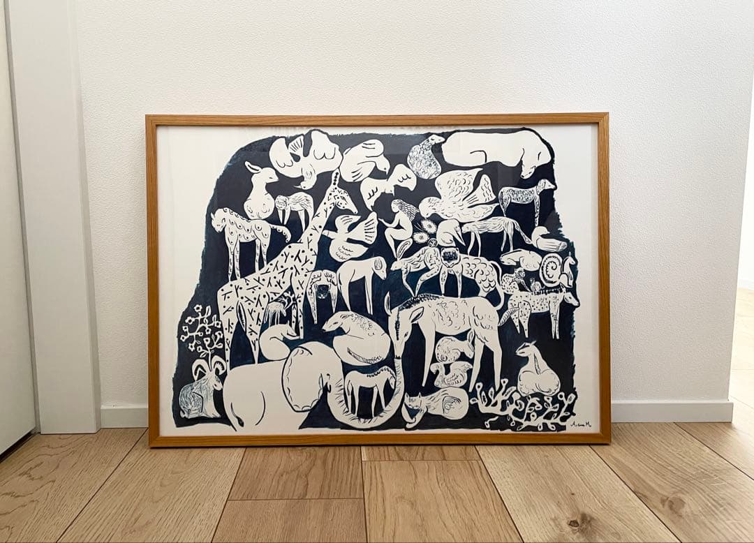 【美品】ミナペルホネン ポスター 額装済み life puzzle ライフパズル