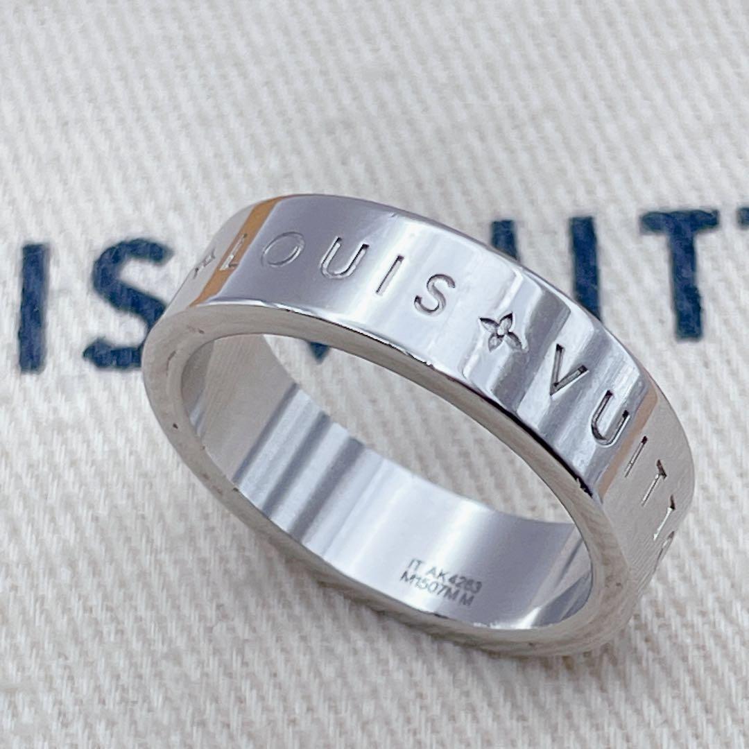 LOUIS VUITTON リング　指輪　モザイク　ロゴ　パラジウム　シルバー