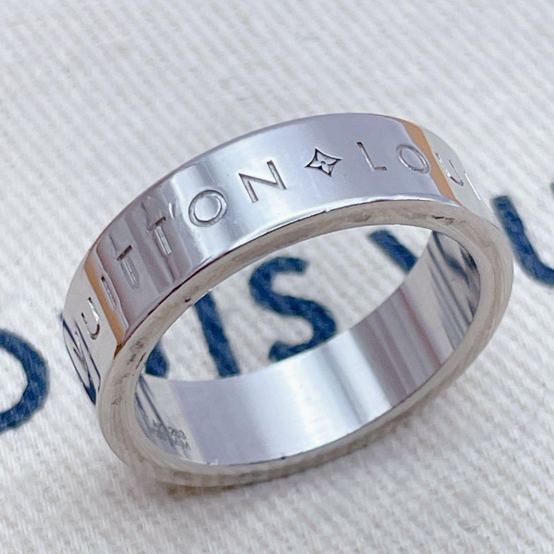 LOUIS VUITTON リング　指輪　モザイク　ロゴ　パラジウム　シルバー