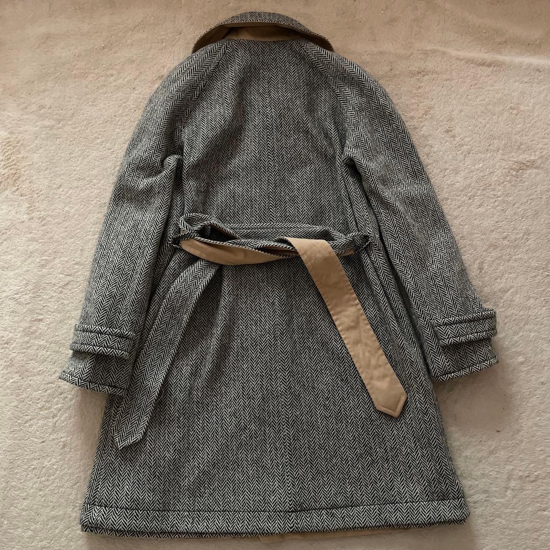 【極美品】ラルフローレン ヘリンボーン リバーシブル ウール ロングコート