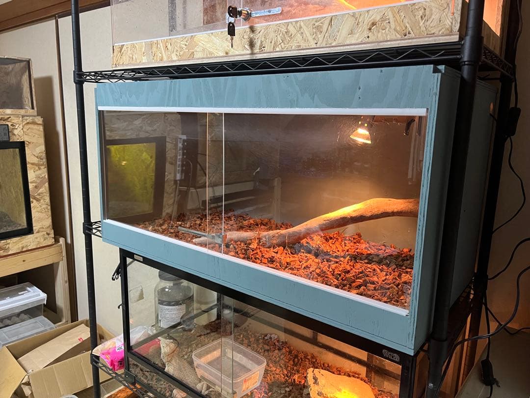 爬虫類ケージ　90×45×45 カラーケージ　ペット　飼育　ケージ