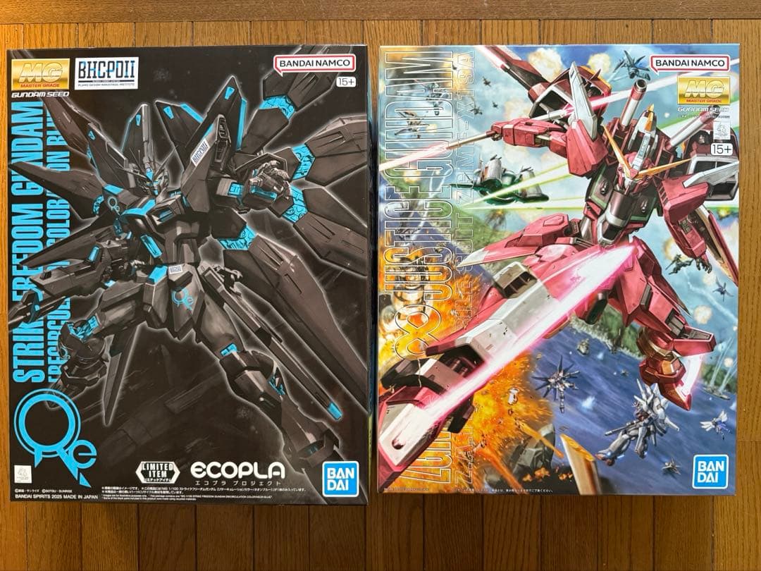 MG 1/100 ストライクフリーダム ＆ インフィニットジャスティス 未組立