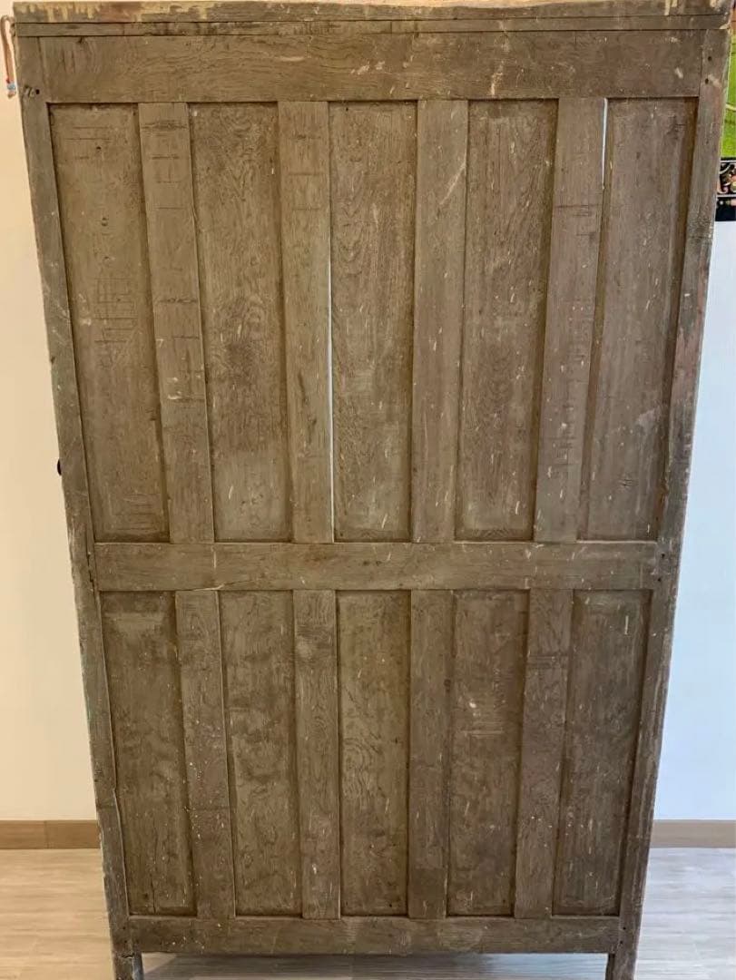 アンティークキャビネット 希少カラー　グリーンペイント　年代物　ビンテージ家具