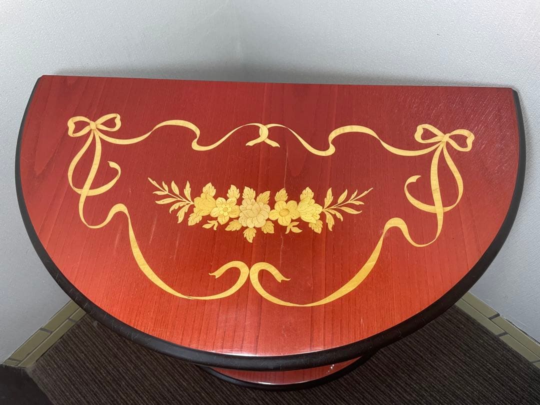 MADE in ITALY イタリア製 コンソール サイドテーブル 飾り棚 半月