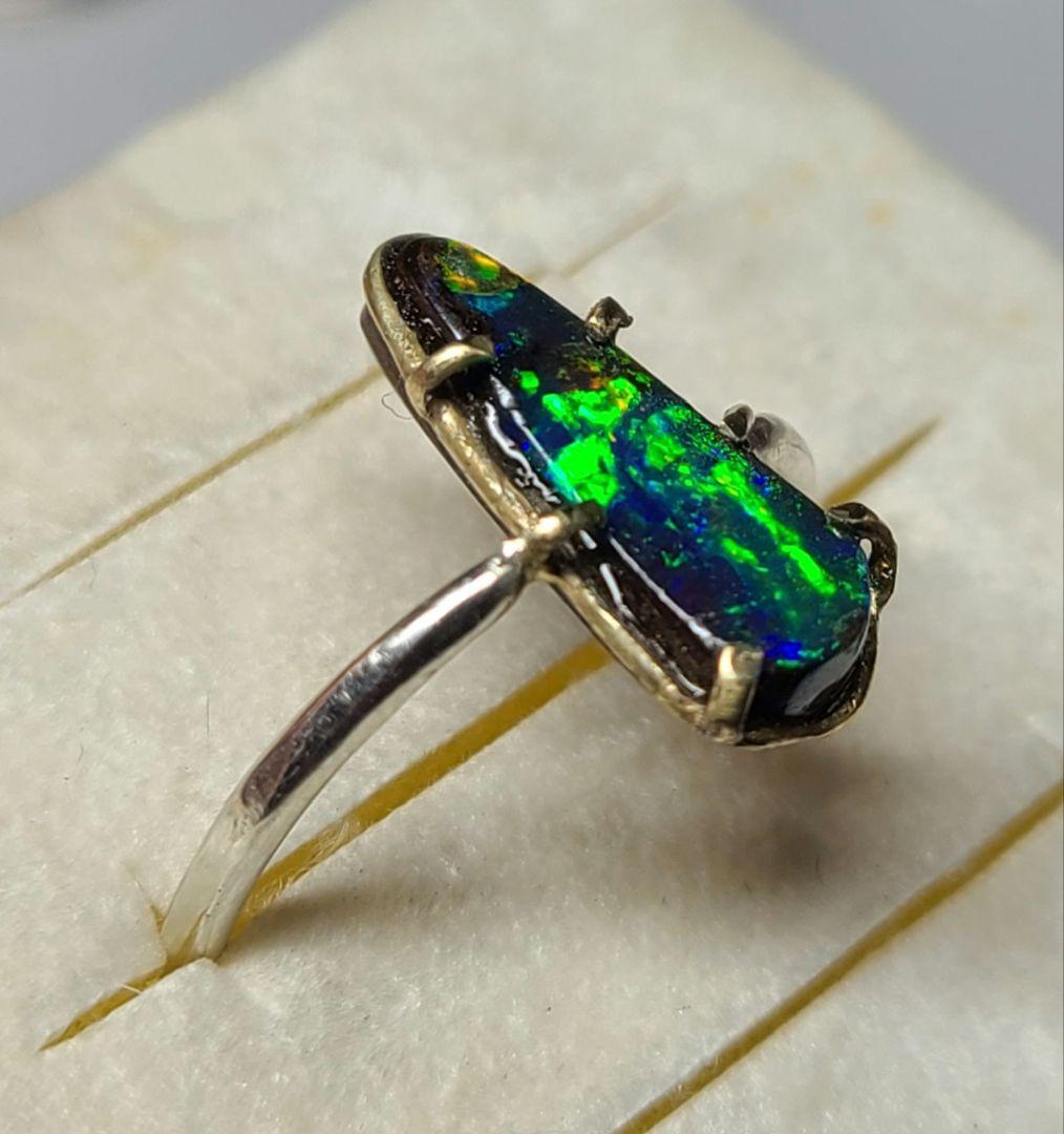 ミラノレインボーインクル入り★非加熱アクアマリン★オーダー