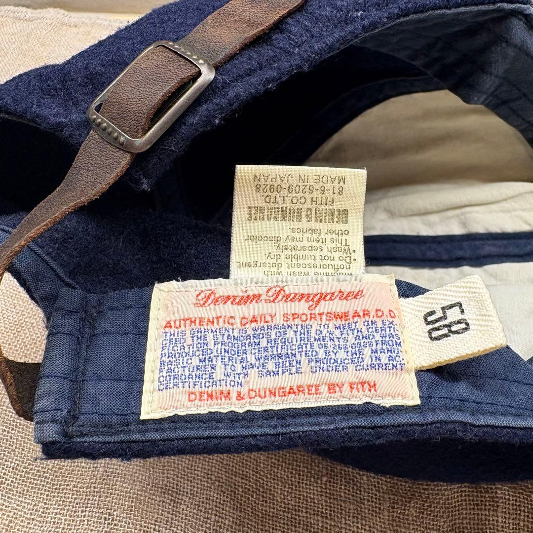 デニムアンドダンガリー　58㎝　ワッペンキャップ　帽子　DENIM DD