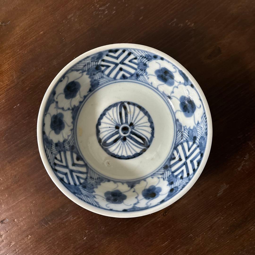 古伊万里膾皿5点内1点ヒビ有り　古道具　骨董　アンティーク　白磁　酒器　検:李朝