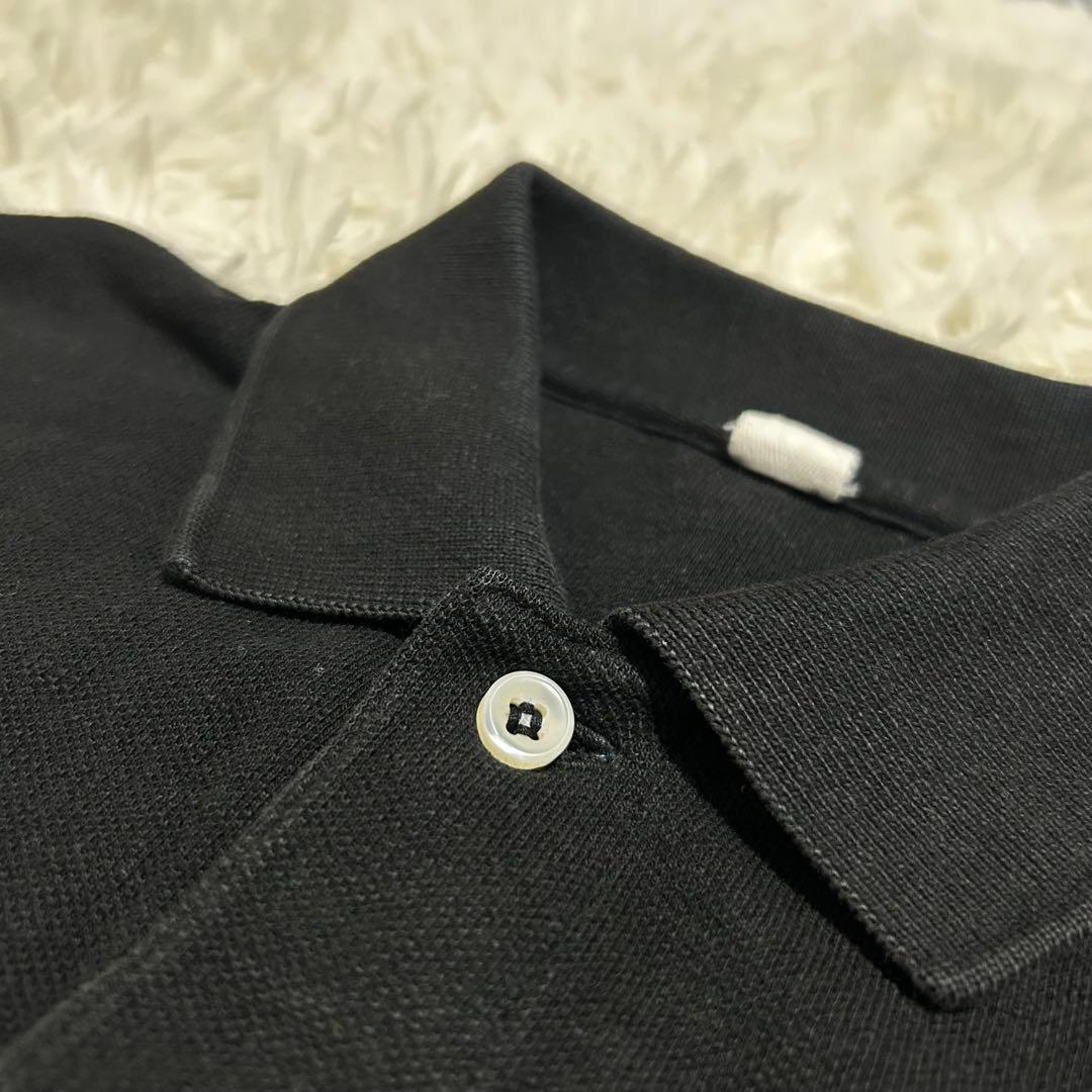 良品✨45R ジンバカノコの33色馬ポロ 刺繍 ポロシャツ ゆったり ブラック