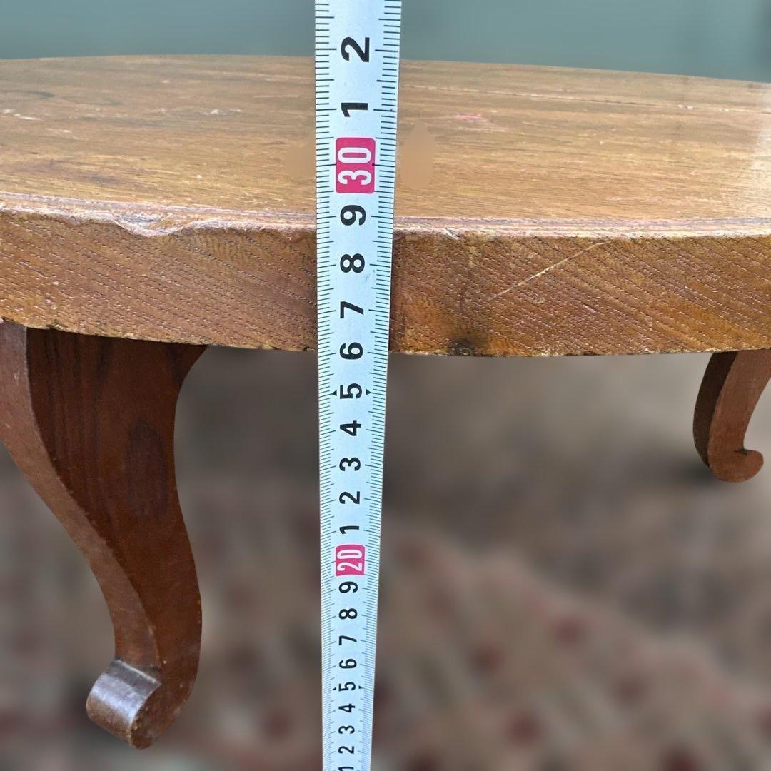 瞬間的お値下げ‼️ヴィンテージ　希少品　猫脚　ちゃぶ台❗️木製円形テーブル
