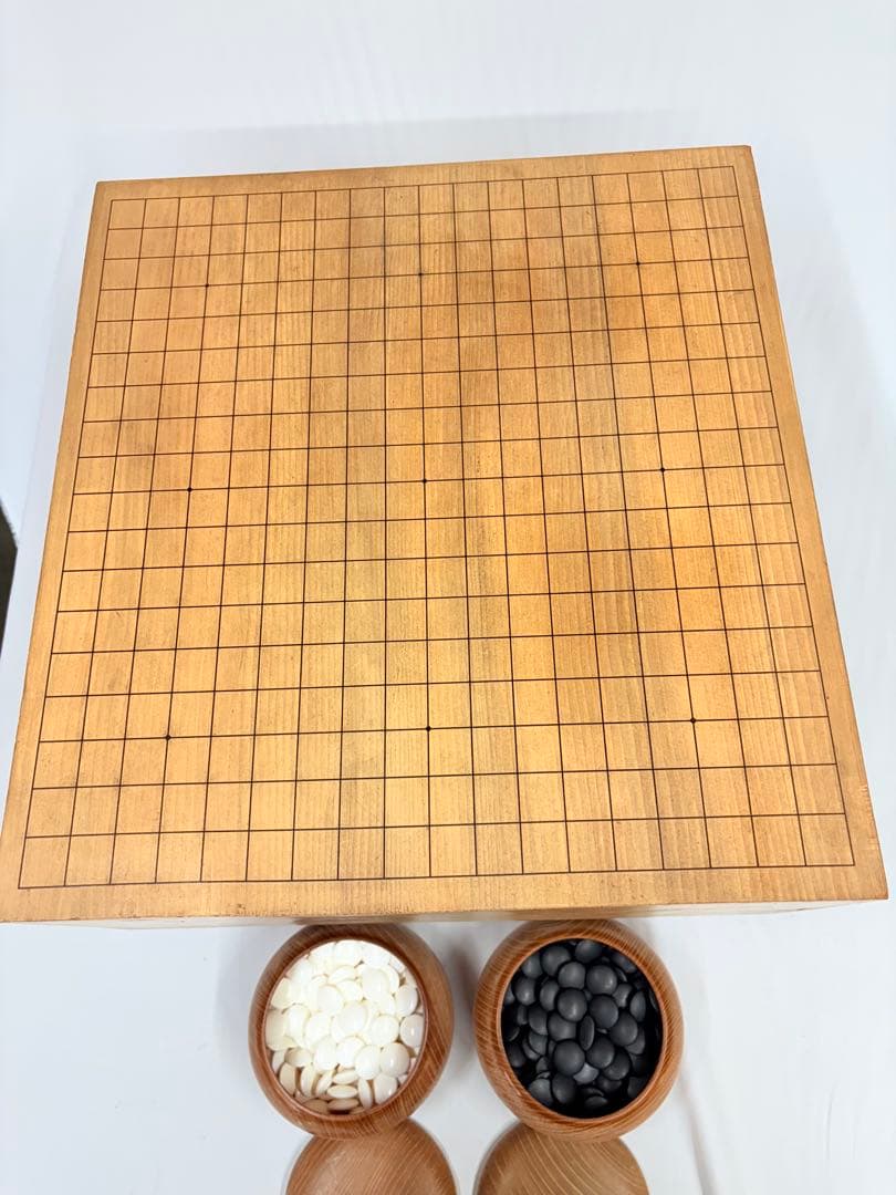 碁盤 碁石付き 希少 囲碁 碁石 本蛤碁石 碁盤セット　19.5kg