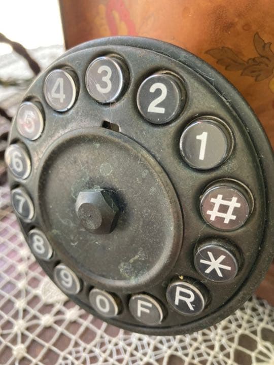 イタリア製 テレフォン 電話機 象嵌細工 インテリア ビンテージ アンティーク