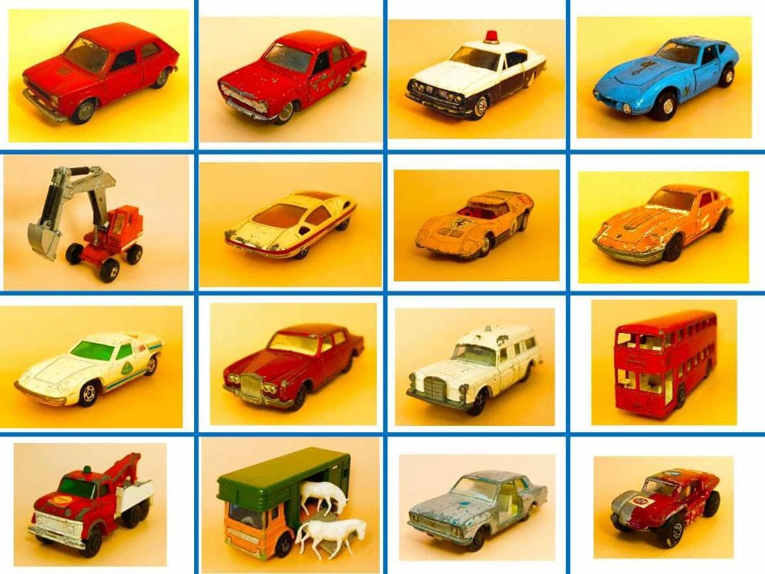 【昭和レトロ】当時物ミニカー大小16点 ヨネザワ, MATCHBOX,トミカ他
