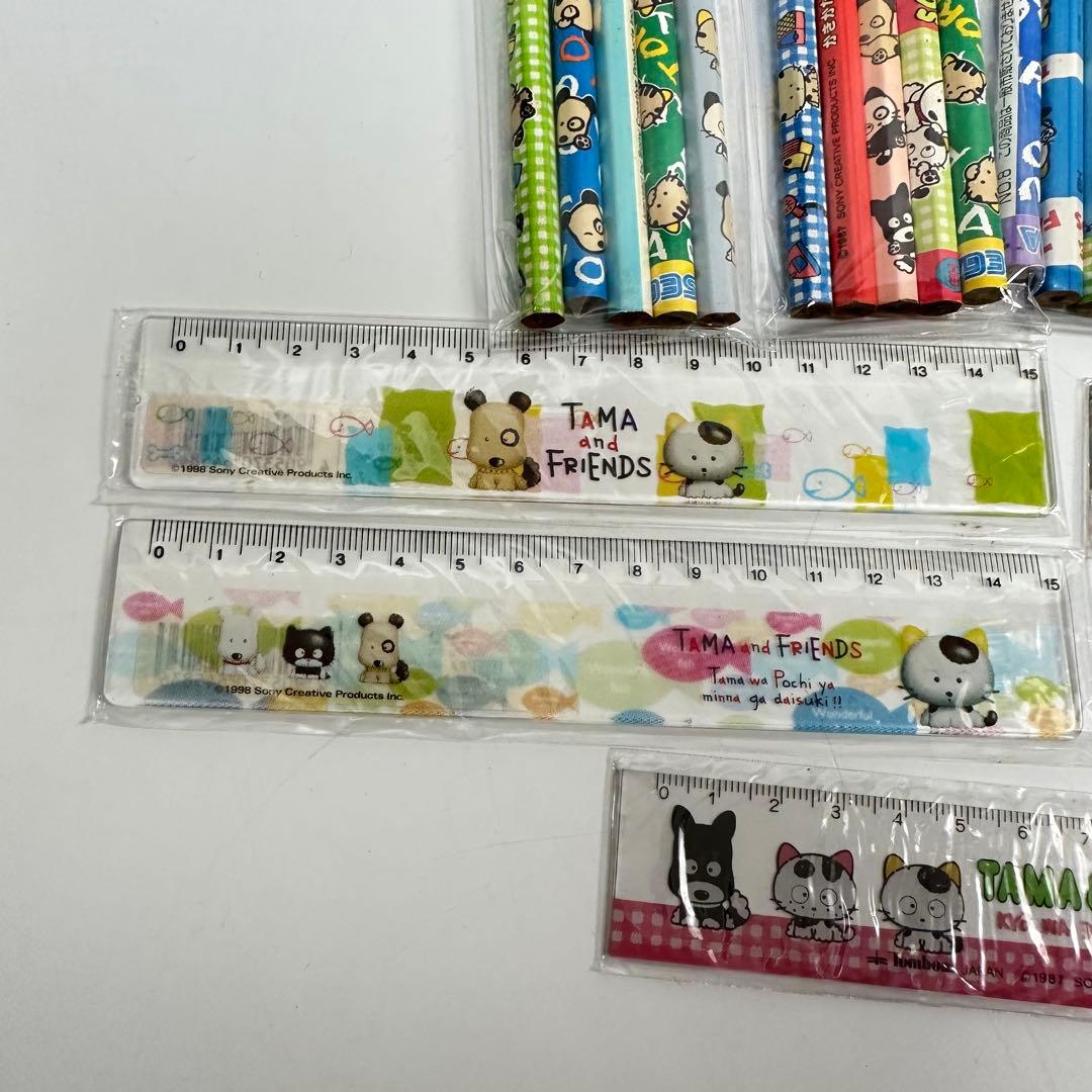 超希少　昭和レトロ　タマアンドフレンズ 定規　鉛筆　セット　まとめ売り