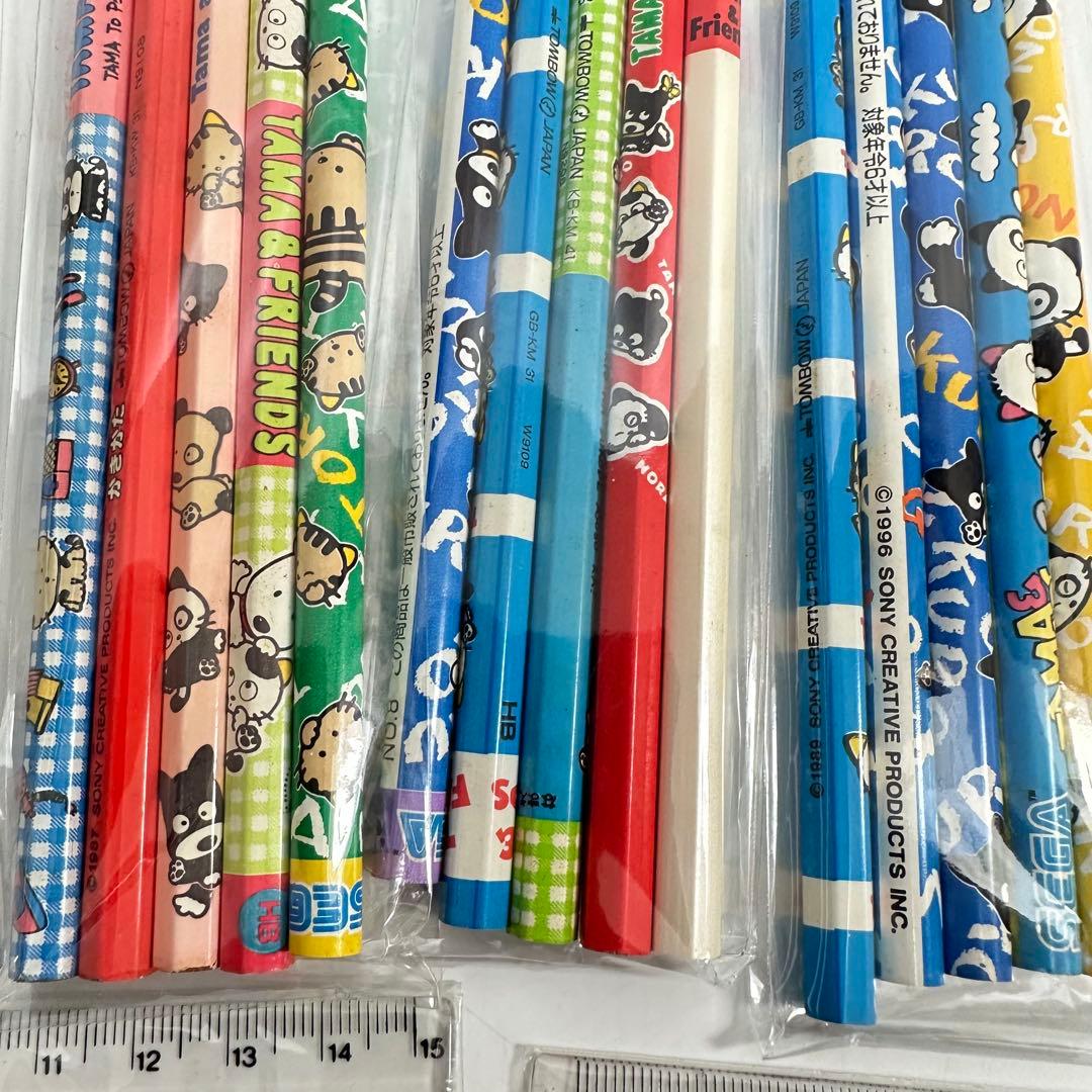 超希少　昭和レトロ　タマアンドフレンズ 定規　鉛筆　セット　まとめ売り