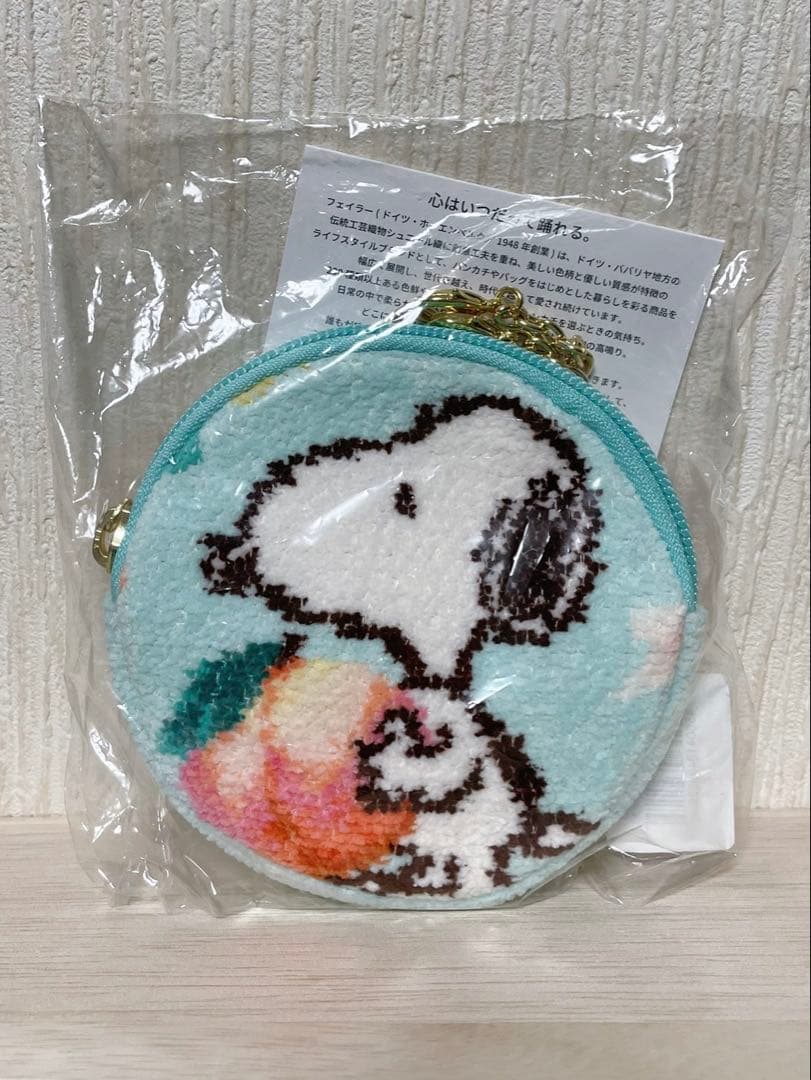 匿名配送　フェイラー　スヌーピー　ピーチ　サークルポーチ