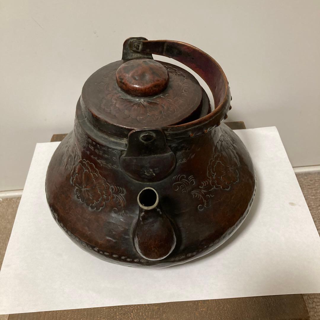 銅製銅瓶　提梁銅瓶手作り老銅瓶ティーポット