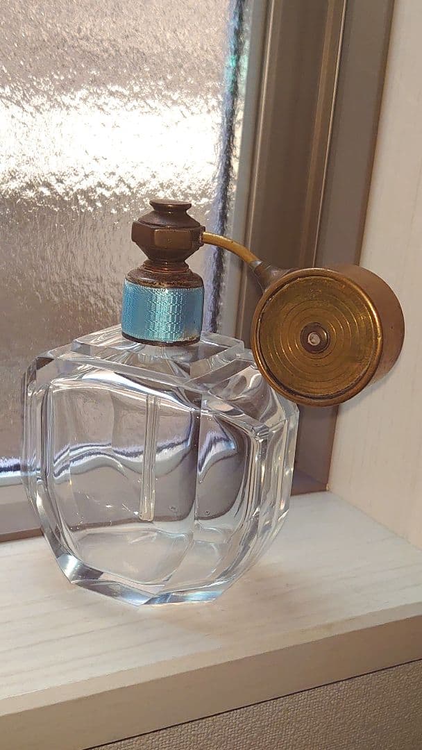 アンティーク香水瓶 アトマイザー パフュームボトル エナメル ティファニーブルー