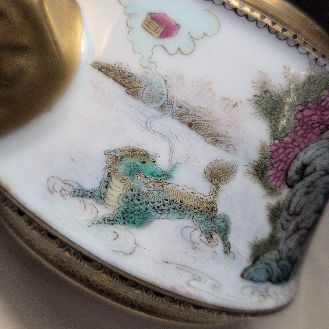 中国美術　乾隆年製　粉彩　急須　ティーポット　茶道具