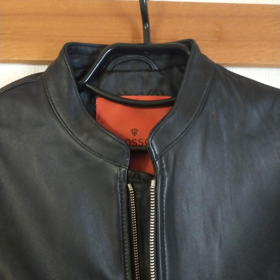 美品　アーバンリサーチ　レザー　シングルライダース　ジャケット　L　黒