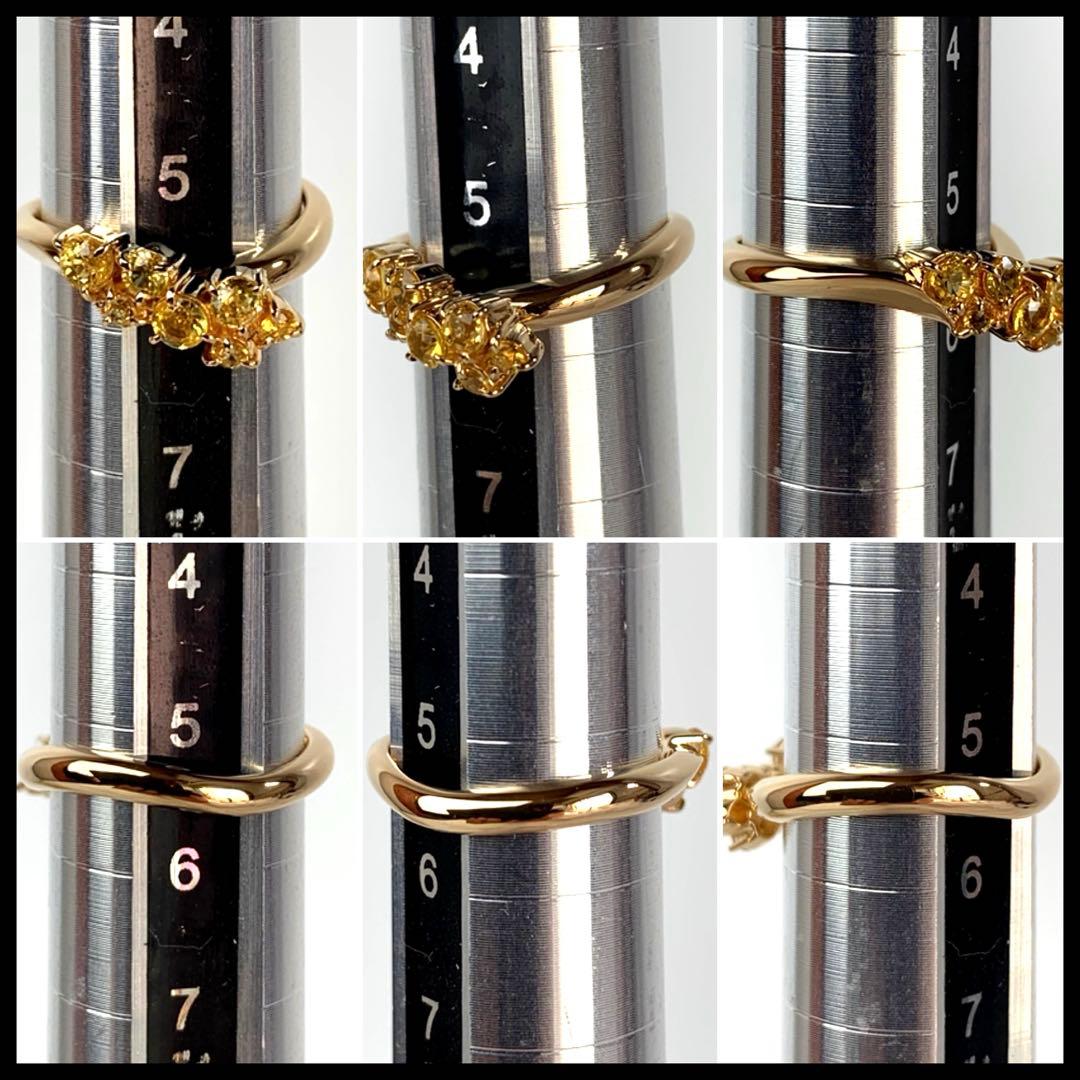 ヨンドシー K18 YG サファイア リング 5.5号 3.17g 【鑑別書付】