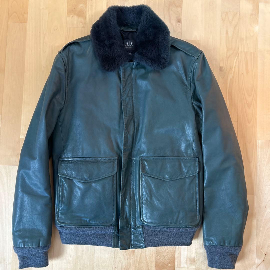 アルマーニエクスチェンジ　本革　革ジャン　サイズM