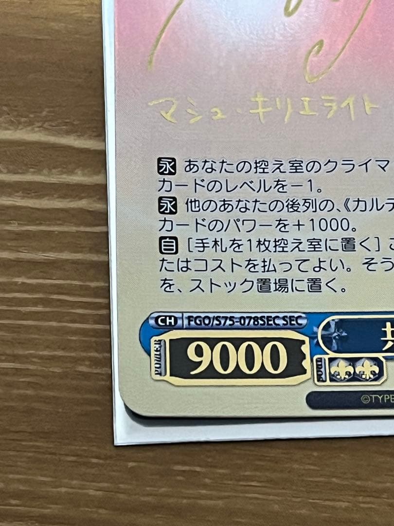 ヴァイス　共に歩む旅　マシュ　sec サイン　Fate