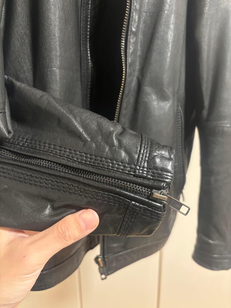 ひ*ろ様 Diesel ラムレザーシングルライダース