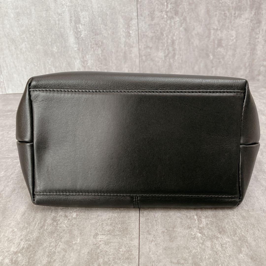 【未使用級】kitamura キタムラ カットワークロゴ　本革 レザー トート