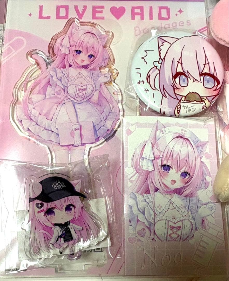 桃稚ちあ アクリルスタンド 缶バッジ ぬいぐるみ カード セット ももちあ教