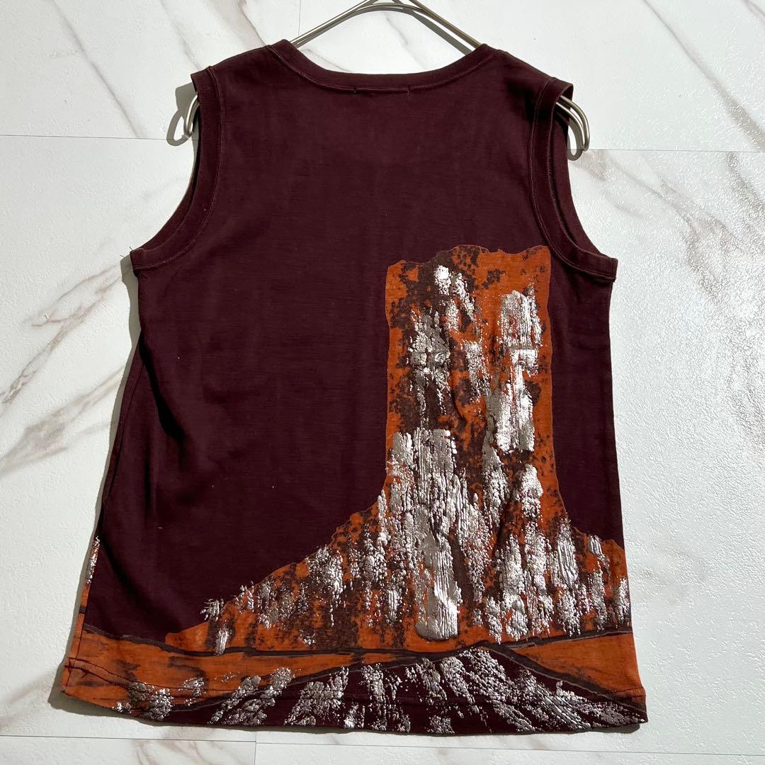 入手困難✨ イッセイミヤケ ノースリーブ タンクトップ プリント メンズ