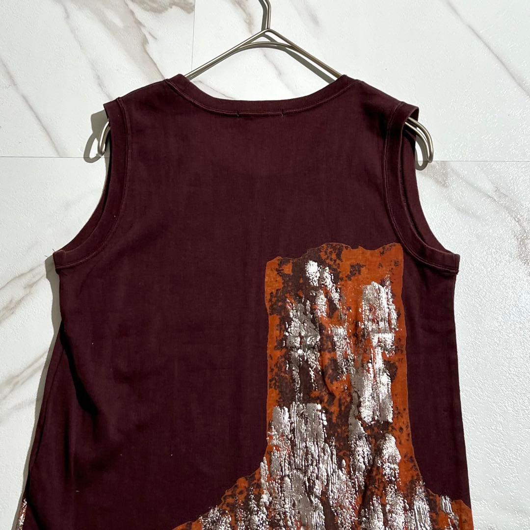 入手困難✨ イッセイミヤケ ノースリーブ タンクトップ プリント メンズ