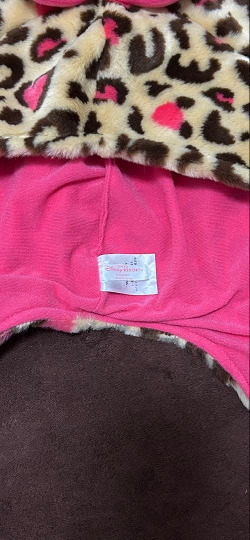ミニーマウス ヒョウ柄 マフラーキャップ 冬 グッズ