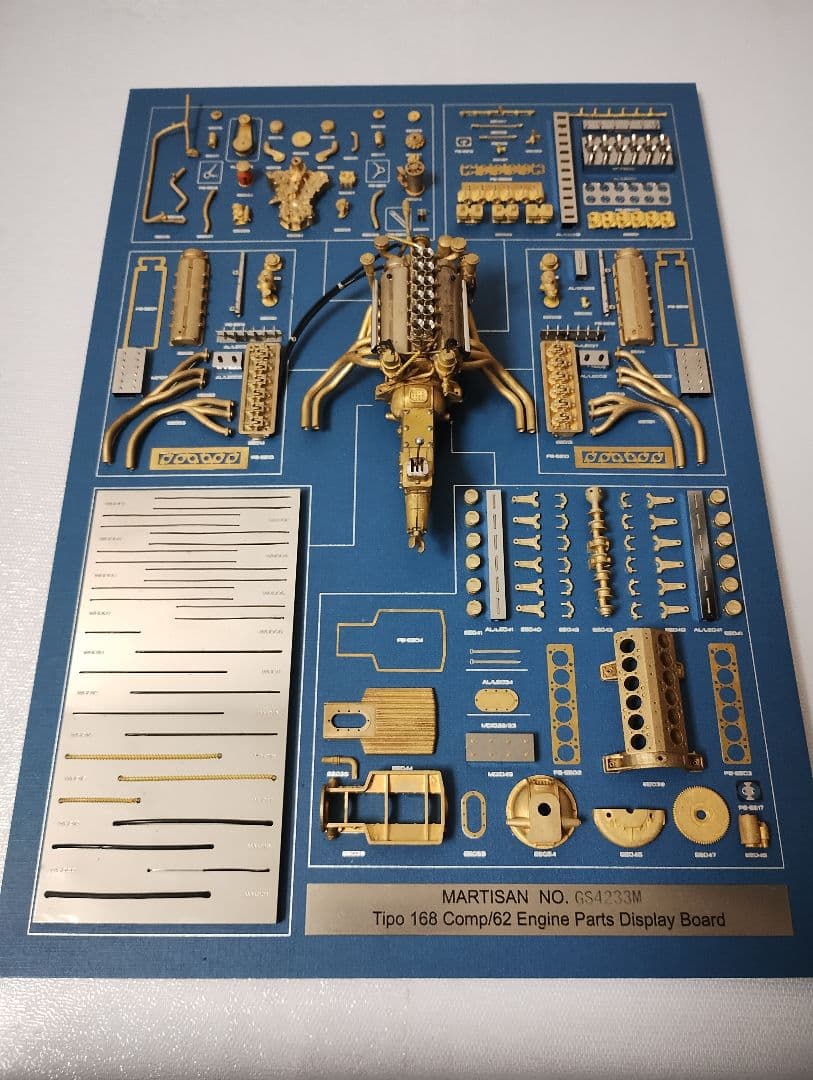 Ferrari 250GTOENGINE純銅製 エンジンパーツディスプレイボード