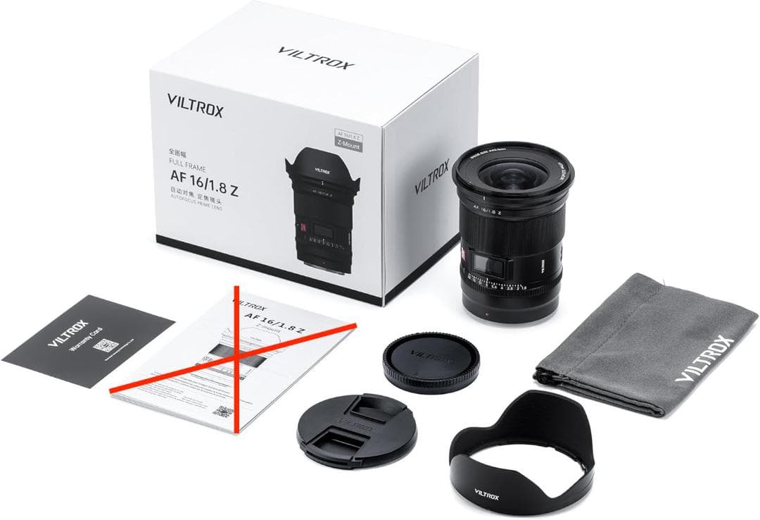 【新品同様】VILTROX ビルトロックス AF 16mm F1.8 Zマウント