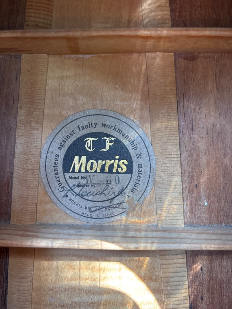 Morris W-60 トップ単板　サイド、パックはハカランダ