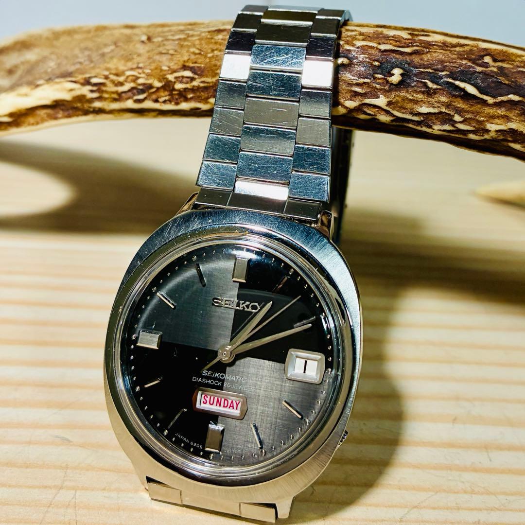 1966年製造セイコー マチック2トーン黒文字盤￼自動巻きレア美品動作良好