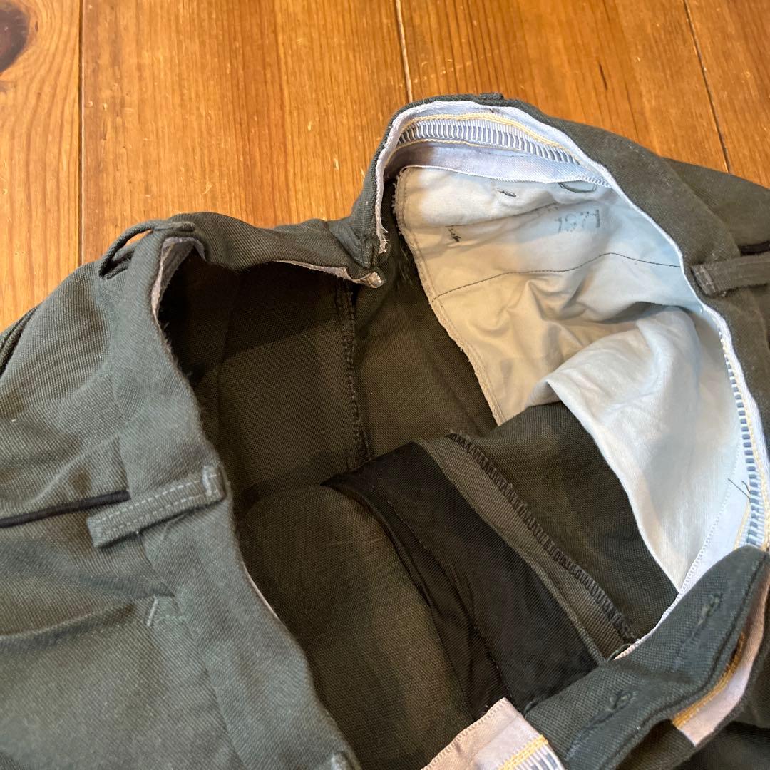 ヴィンテージ1971スウェーデン軍パイピングスラックス