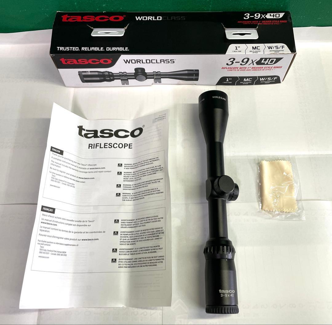 tasco WORLDCLASS 3-9x40 ライフルスコープ 実銃用