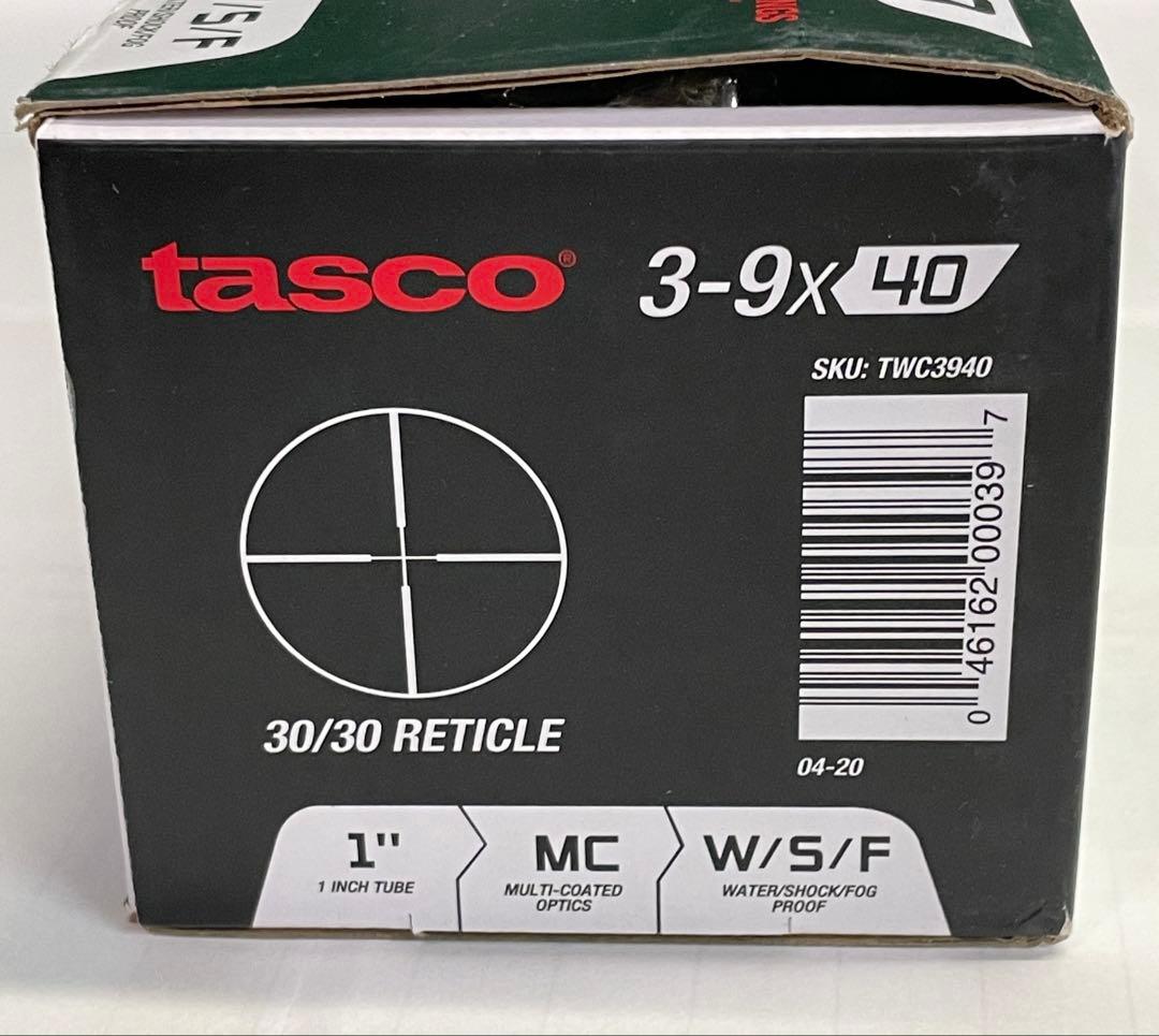 tasco WORLDCLASS 3-9x40 ライフルスコープ 実銃用