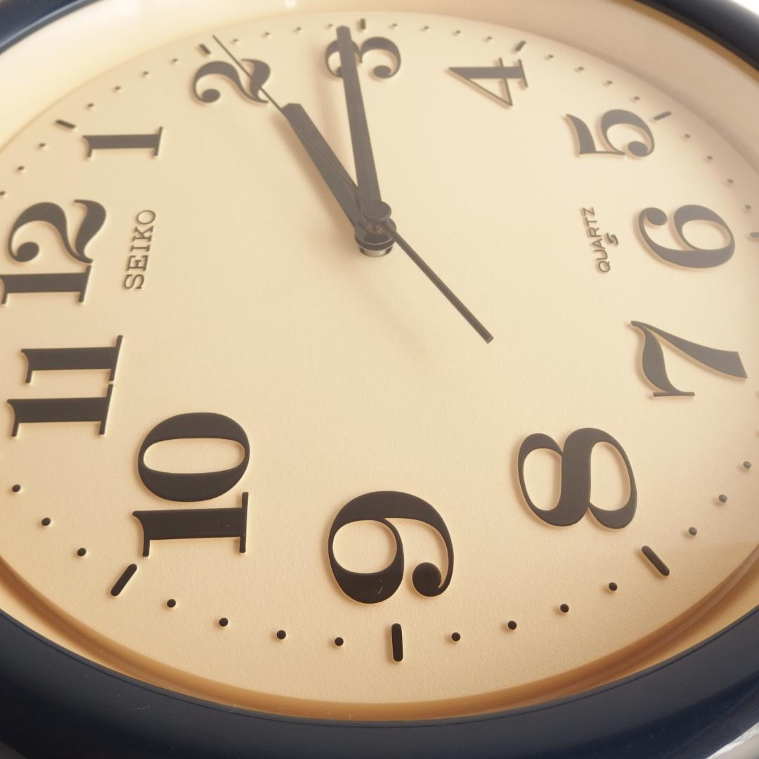 SEIKO ネイビー色の掛時計 渡辺力 70s