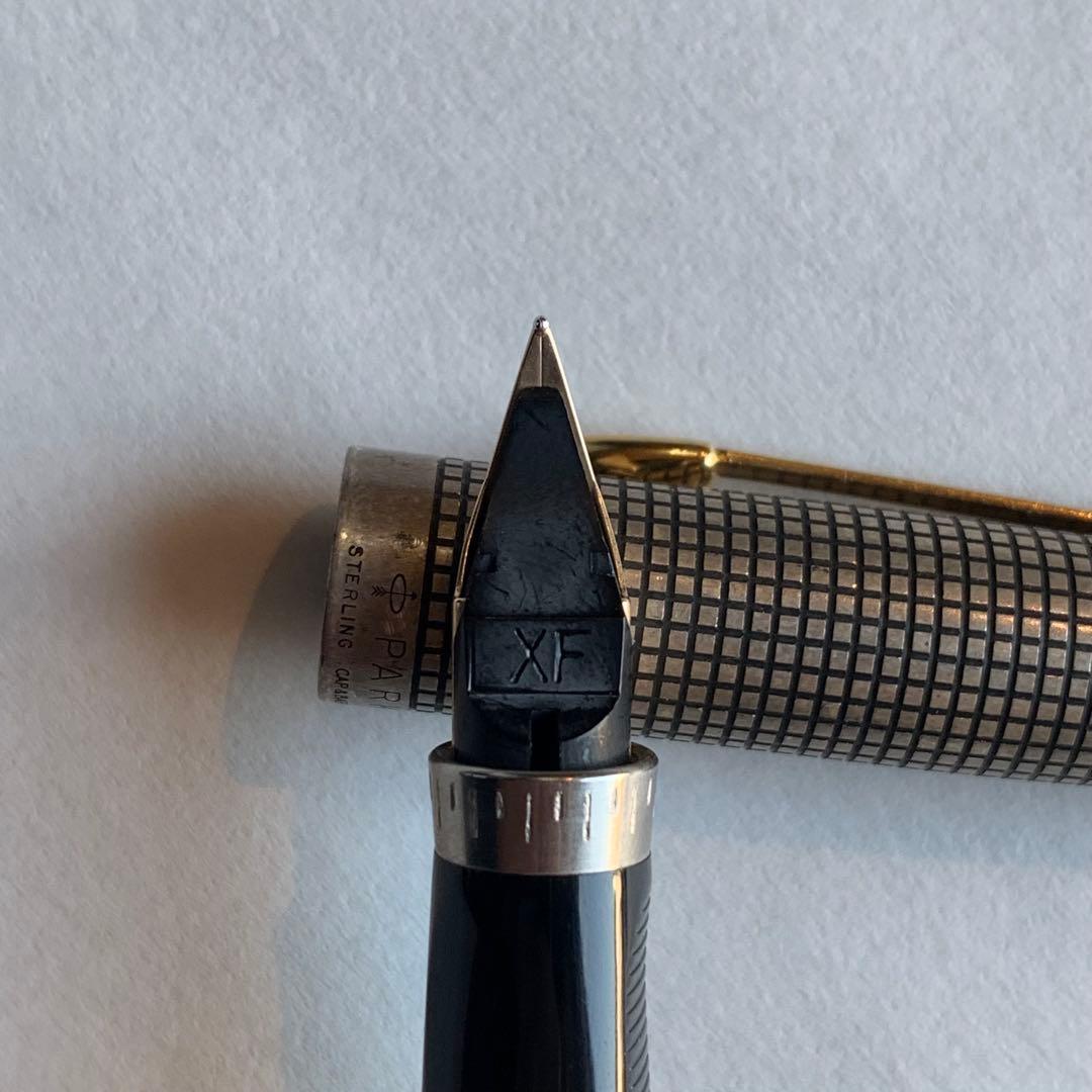 PARKER パーカー 万年筆 ペン先14Ｋ 14金 スターリングシルバー