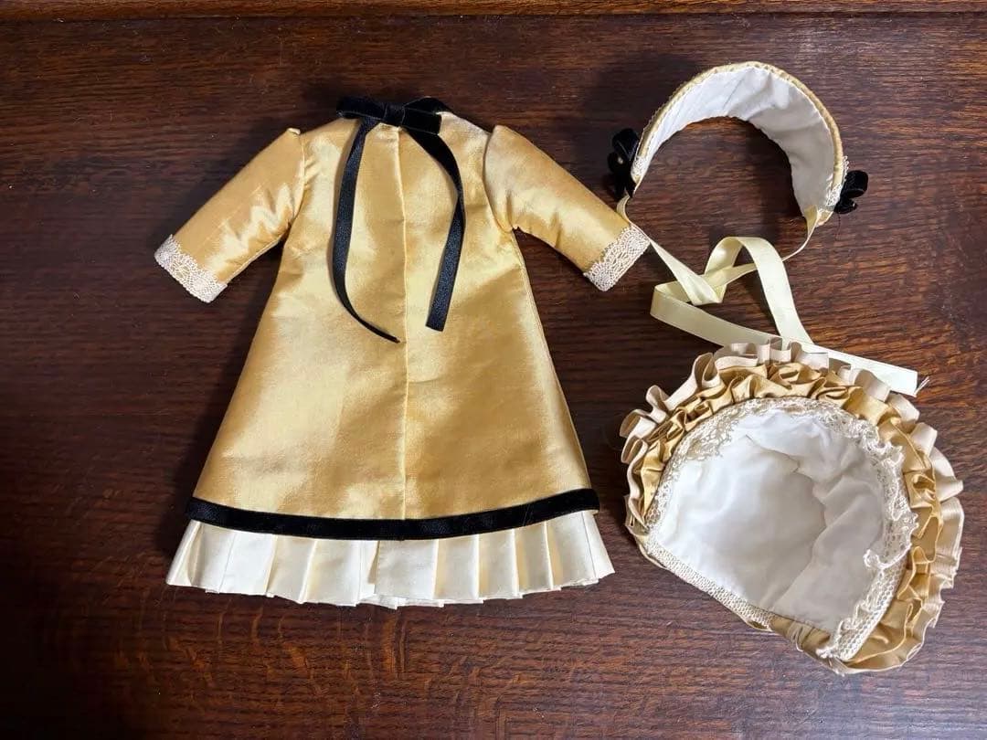 アンティークドール ビスクドール ドレス ボネ シルク レース