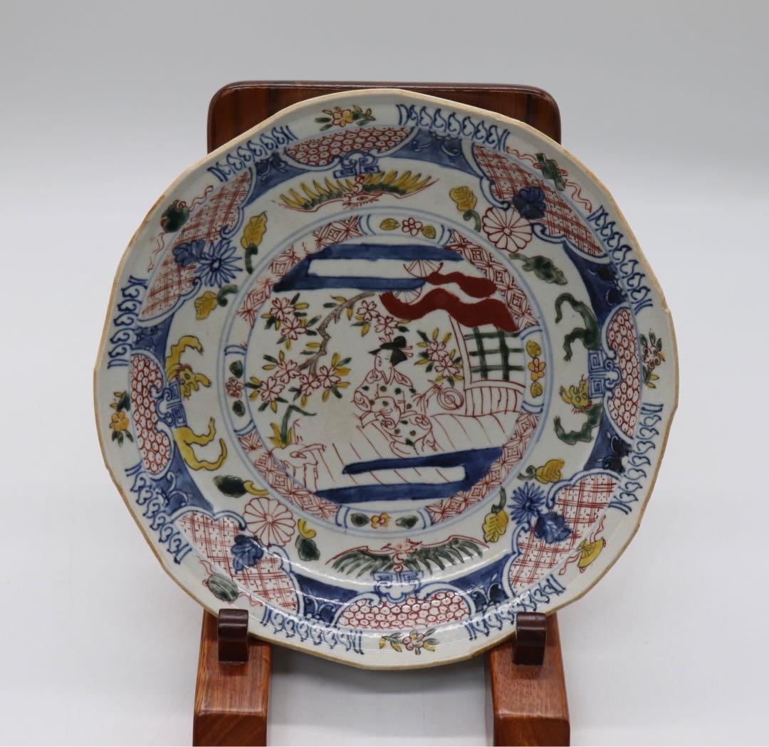 中国　明時代　五彩盤　特注品　天啓年製　送料込み0509