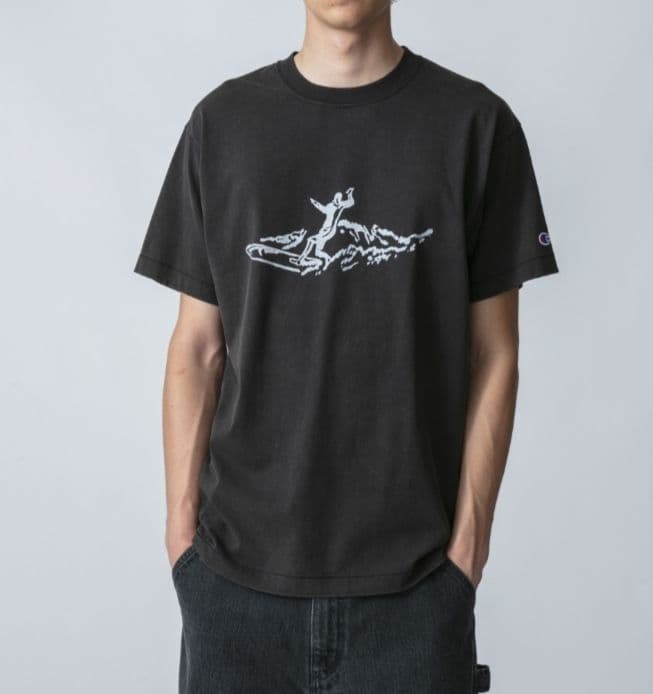 Champion RHC ロンハーマン 別注 サーフ ドローイング Tシャツ