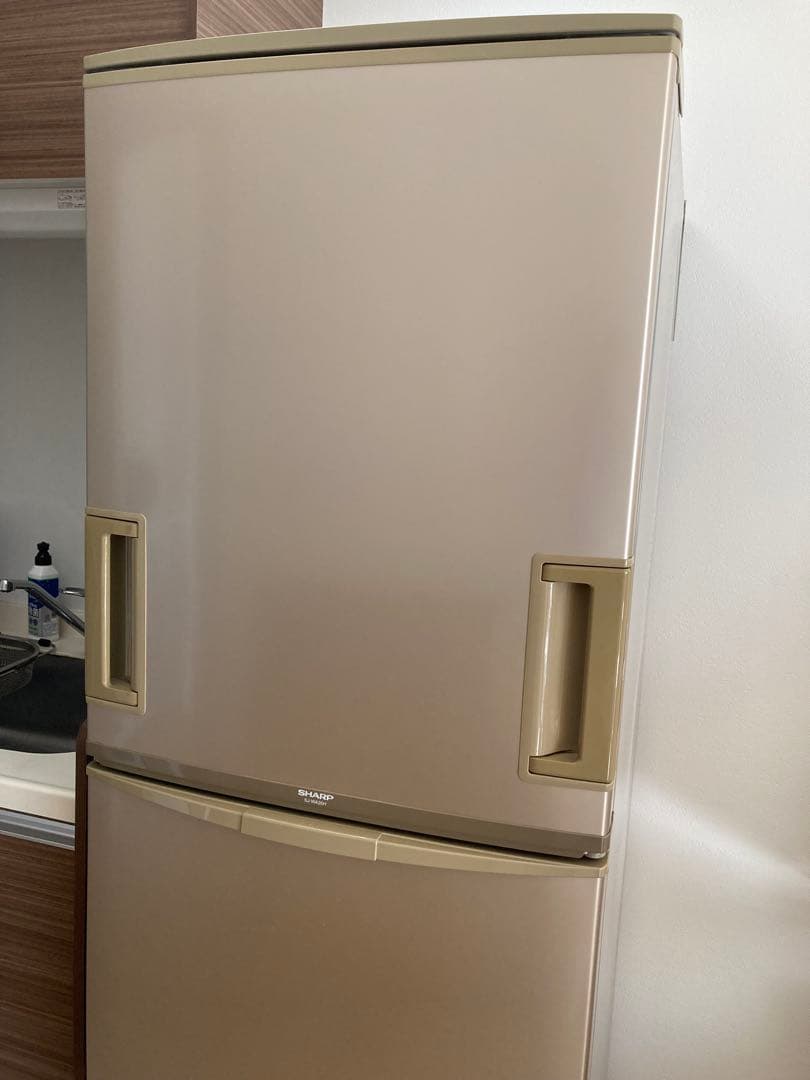 SHARP 3ドア冷蔵庫 ゴールド 345L