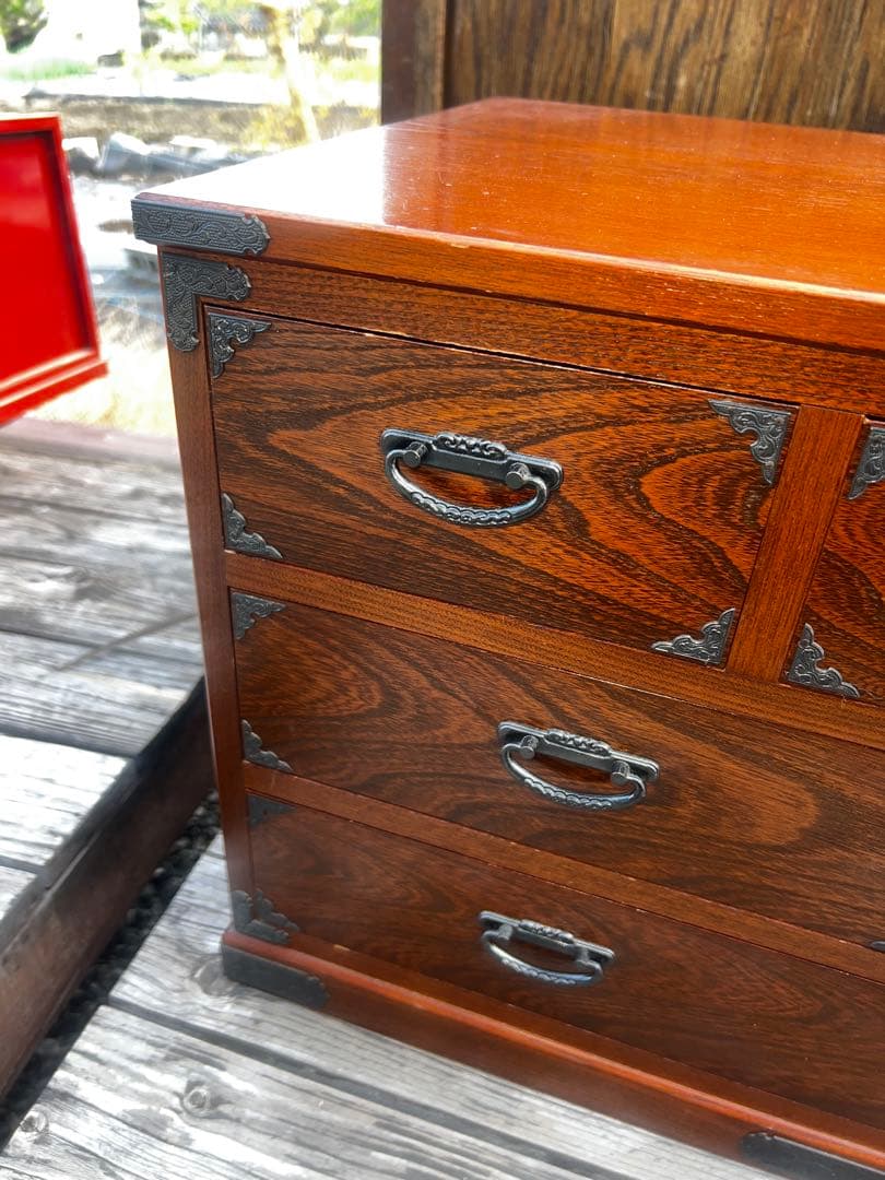 43 ケヤキ作り 桐材 民芸家具 小箪笥 定価80000円