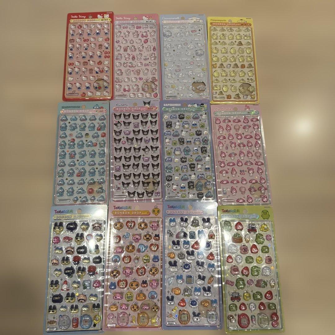 正規品　ボンボンドロップシール　サンリオ　たまごっち　12種