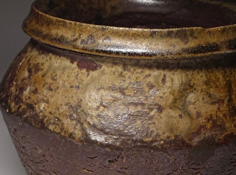 【鎌倉時代後期1185年〜1333年】国焼茶陶 常滑不識壷 水指 時代箱 茶道具