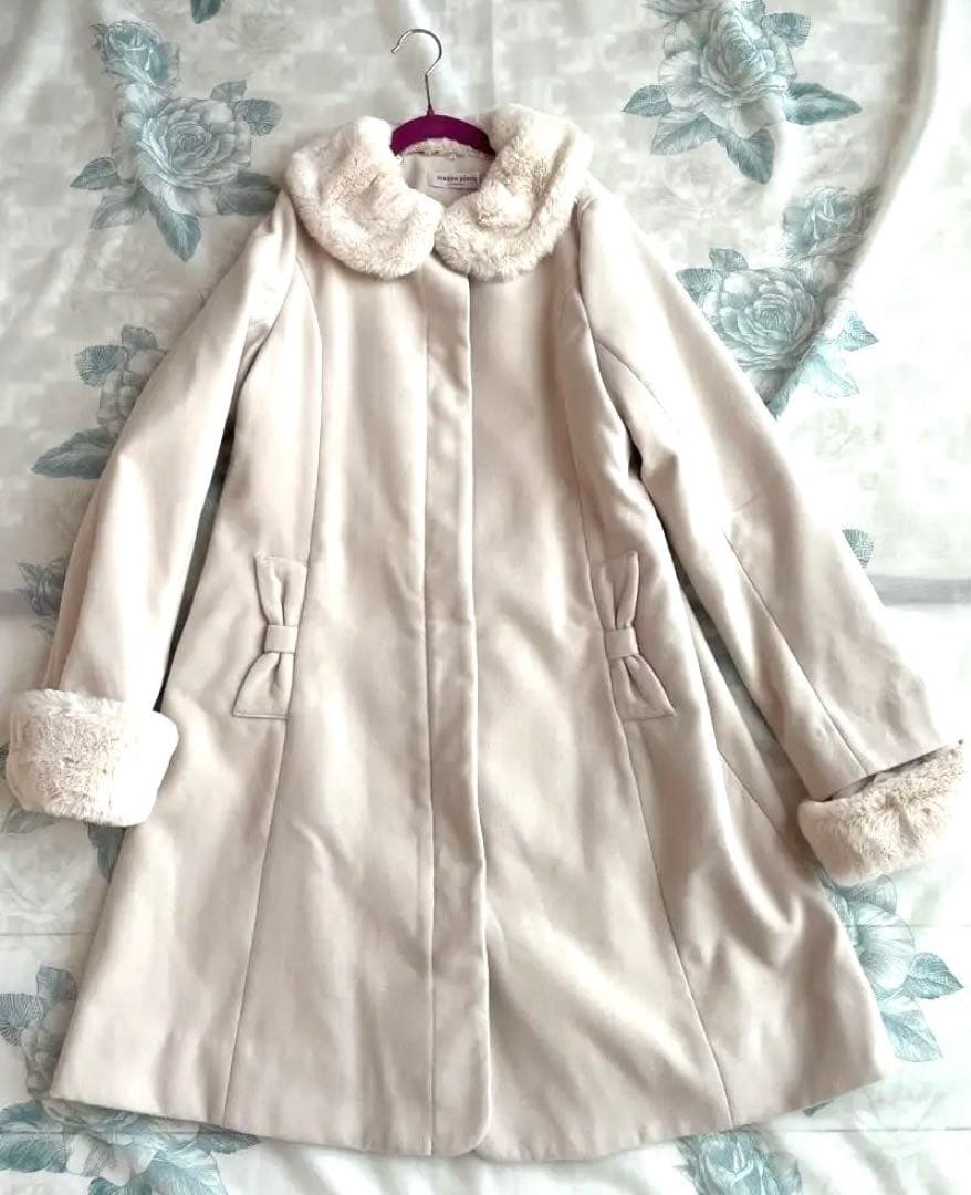タグ付き新品メゾピアノ 150〜160 オフホワイトロングコート